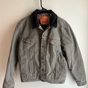 Levi's Men's Khaki Field Jacket with Black Collar